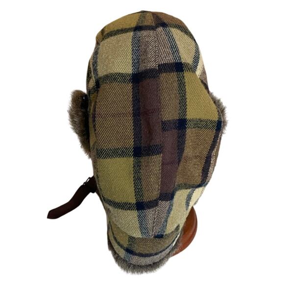 David & Young Men's Sustainable Recycled Fashion Beanie OS Brown Black Faux Fur - Picture 5 of 7